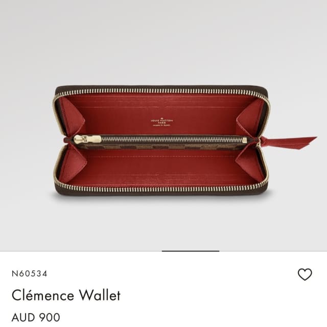 Louis Vuitton Damier Ebene Clemence Wallet