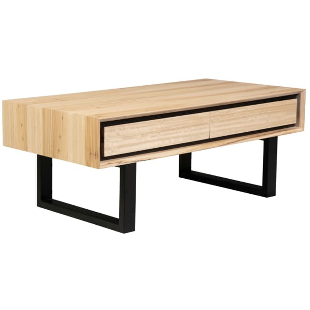 Aconite Coffee Table 120cm 2 Drawers Solid Messmate Timber Wood