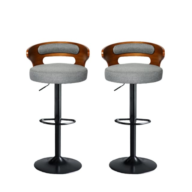 Levede 1x Bar Stools Kitchen Gas Lift Wooden Beech Stool Chair Sw... Stools & Bar stools