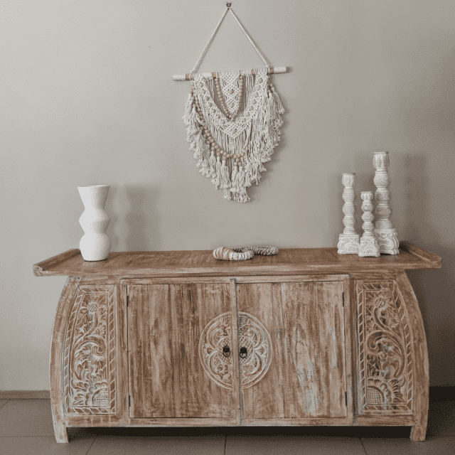 Buffet Table Beautiful Reclaimed Timber Beautifully Carved Markings