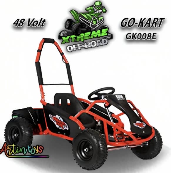 48 V 1000 W ELECTRIC RACE GOKART RED (GK008E) Toys Outdoor