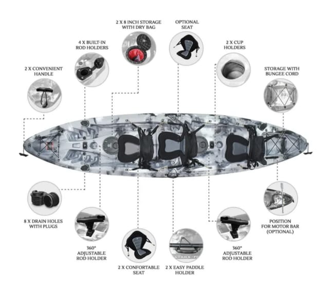 Eagle 12 Kayak (Tandem Fishing Kayak) Kayaks & Paddle Gumtree