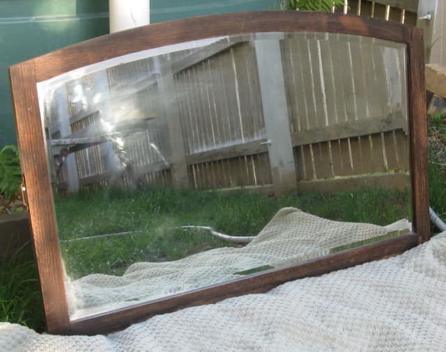 Antique Mirror with beveled edge antique in wooden frame Mirrors