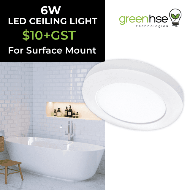 LED 6W/18W/24W ADJUSTABLE CEILING / OYSTER LIGHT FROM 10 PLUS GST