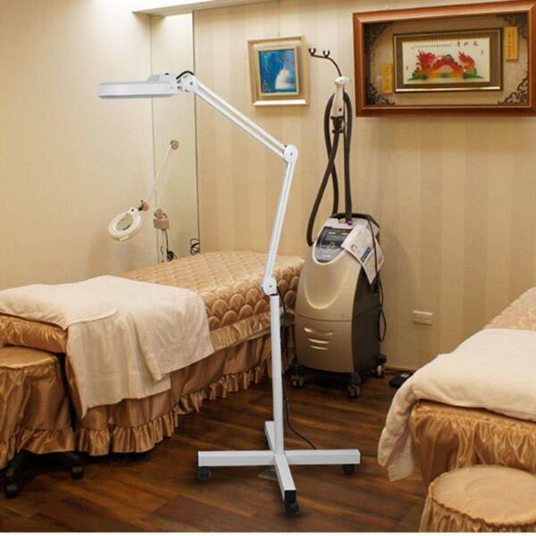 5x Magnifying Lamp Glass Lens Beauty LED Illuminated Magnifier Stand