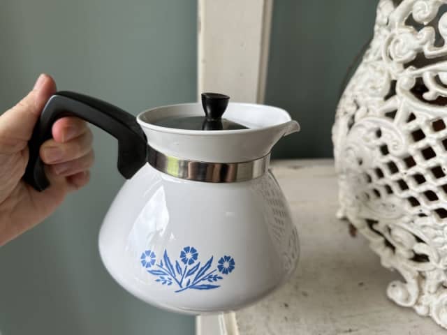 Corningware Blue Cornflower 6 Cup Coffee Pot 