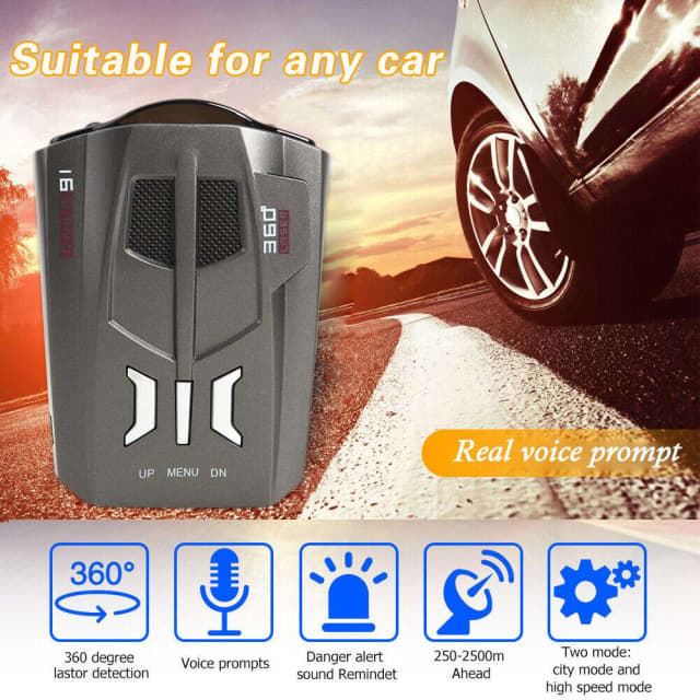 Car Radar 16 Band GPS Speed scanner traffic light camera Detector Voic