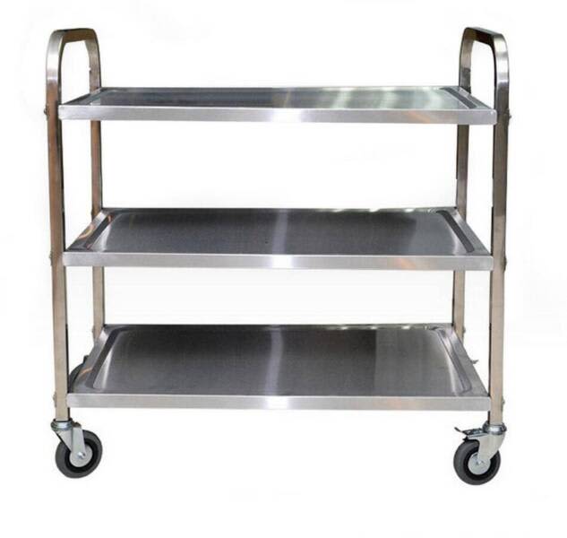 3 Tiers Food Trolley Cart Stainless Steel Utility Kitchen Dining