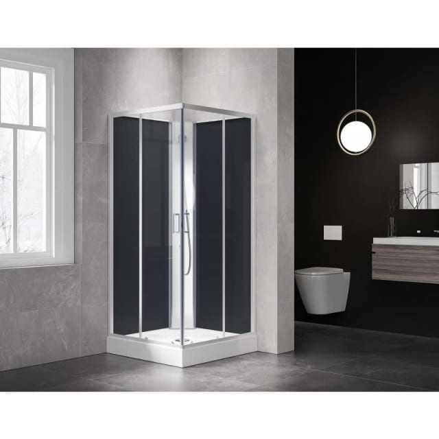 Shower Screen Cubicle Enclosure Mixer Base 900x900x2300mm 1806A 77234