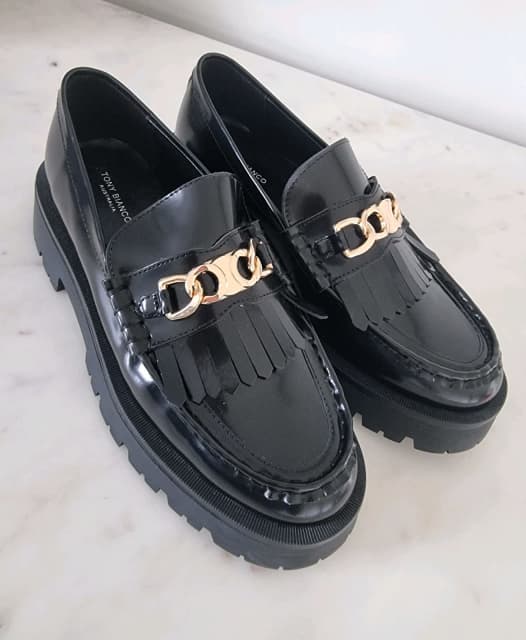 Tony Bianco Brando Hi Shine Loafers in Black - Size 8 NEW RRP $230 ...