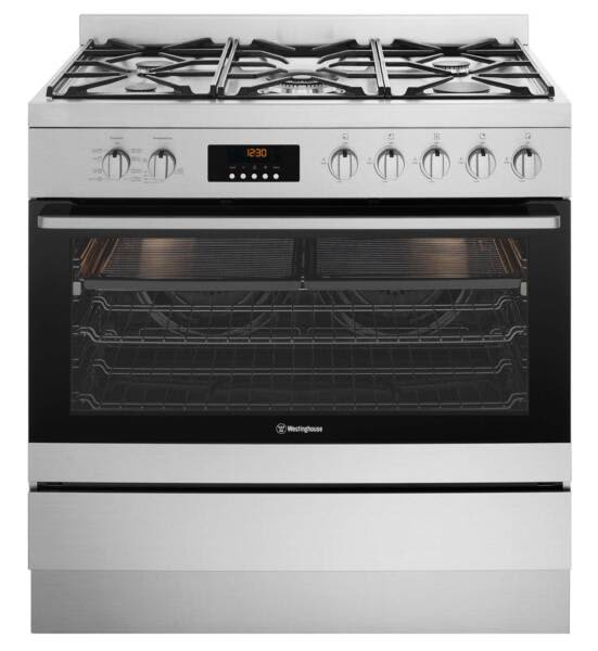 Westinghouse 90cm Dual Fuel Freestanding Oven Model WFE914SB Ovens