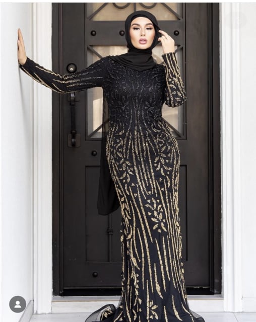 Black and gold sequins formal dress gown Formal in Greenacre NSW