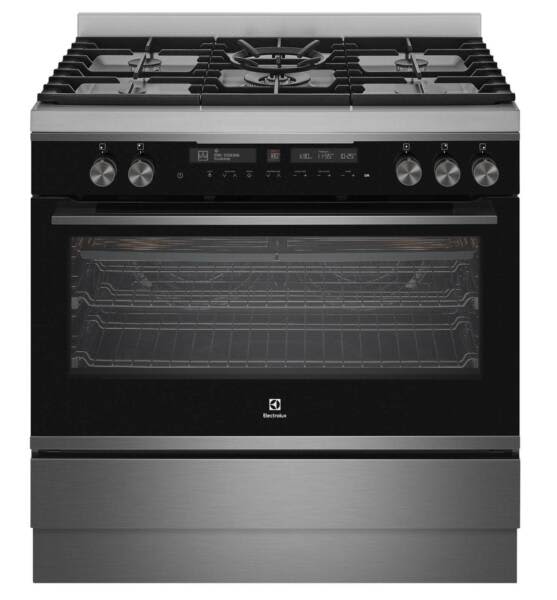 Electrolux 90cm Pyrolytic Freestanding Dual Fuel Oven/Stove EFEP916DSD