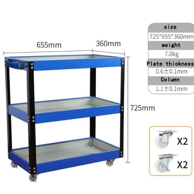 Mechanical Tools with Wheels, Tool Carts 3layer Mobile Tool