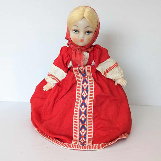 Vintage Russian Tea Cozy Doll 13'' Insulated Kettle Warmer Cover