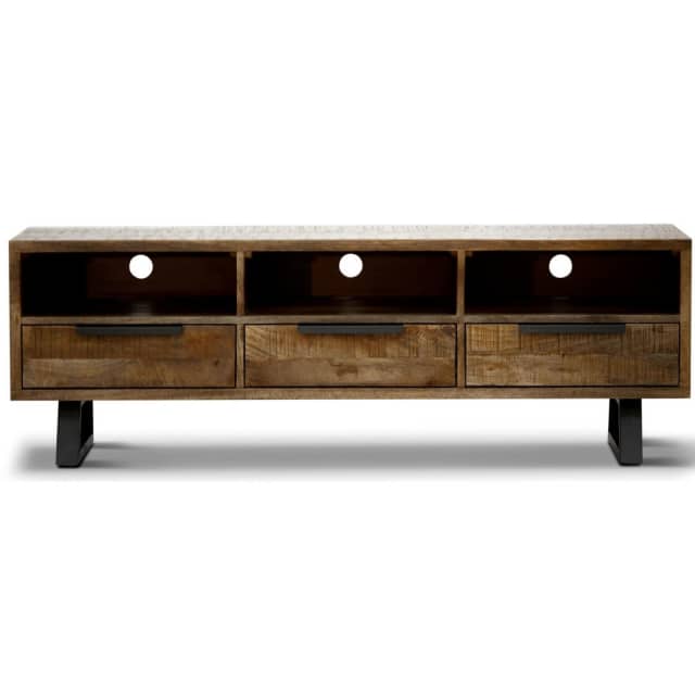 Begonia ETU Entertainment TV Unit 150cm 3 Drawer Mango Wood Uniqu