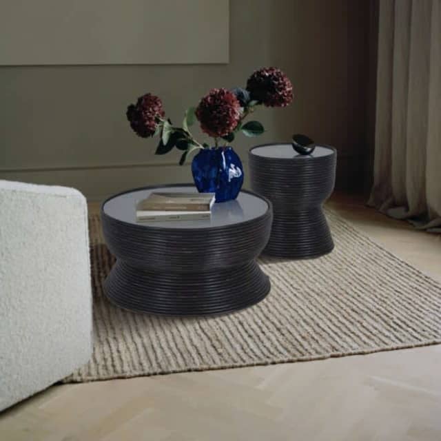 **Rattan Round Coffee Table with Glass Top** Coffee Tables Gumtree