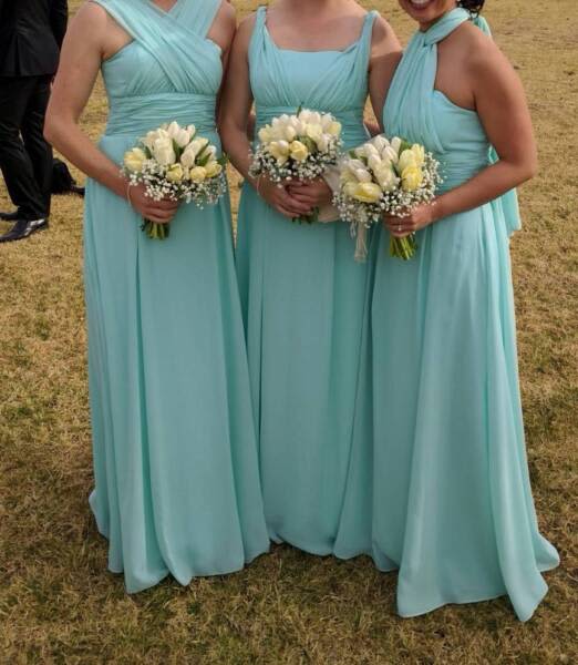3x Mint Green bridesmaid dresses sizes 6 to 10 Wedding Gumtree
