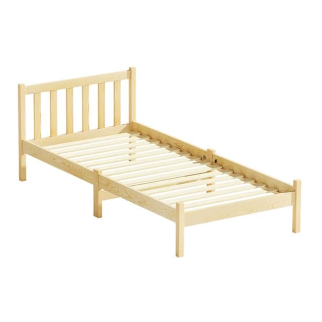 LILLI EcoFriendly Wooden Bed Frame with Headboard Single Size, Oak