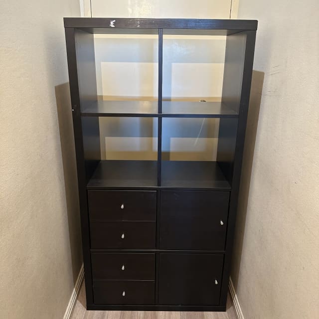 KALLAX IKEA SHELVING BOOKSHELF SHELF STORAGE UNIT DARK BROWN