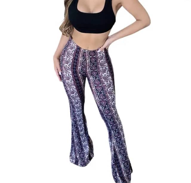 Buy Retro Vibes Flare Pants High Waisted Flare Pants Women Peace Online in  India  Etsy