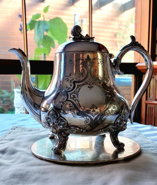 Antique Silver Plate James Dixon & Sons Sheffield Teapot Cir******1879