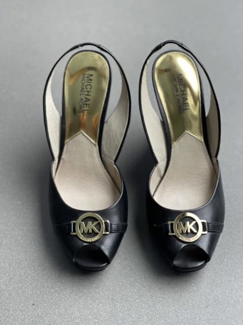 Michael Kors Wedge Heels Womens Black Peeptoe Logo Slingback | Women's  Shoes | Gumtree Australia Eastern Suburbs - Maroubra | 1310497031