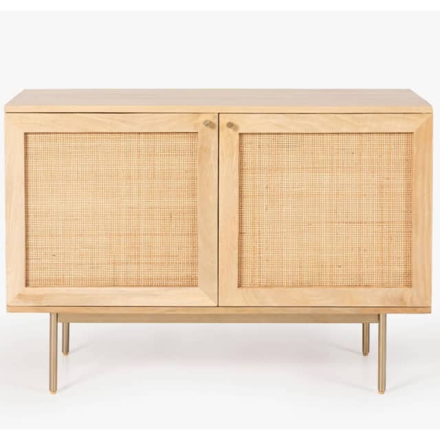 Martina Buffet Table Sideboard 100cm 2 Door Solid Mango Wood Stor
