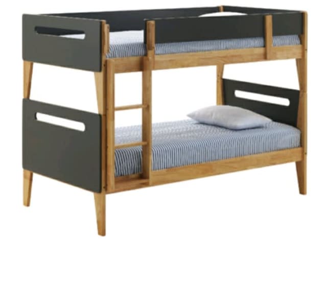 Brand new (still in packaging) bunk bed, can be set up as two singles