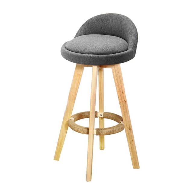 4x Levede Fabric Swivel Bar Stool Kitchen Stool Dining Chair Bars
