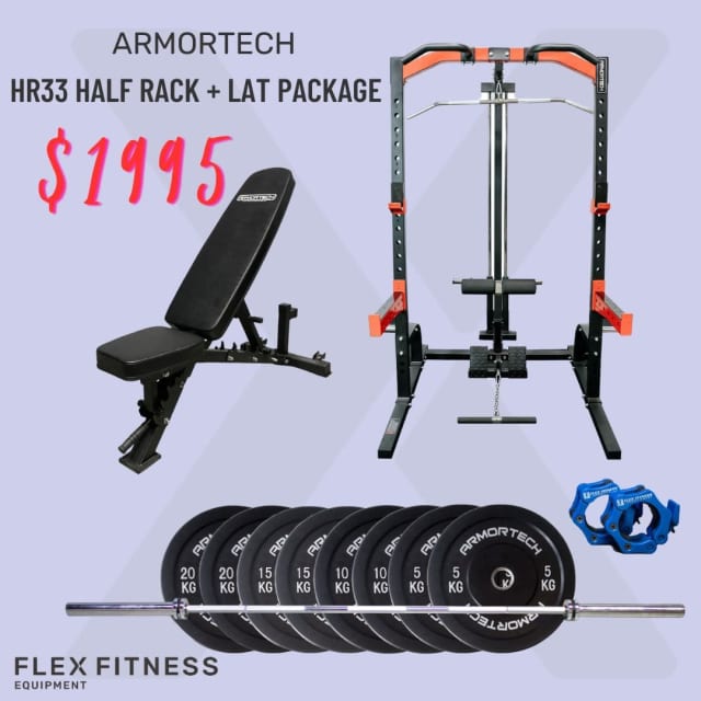 Armortech HR33 with LAT AB200 120KG Bar Black Bumper Package Gym Fitness in Canning Vale WA Gumtree Australia