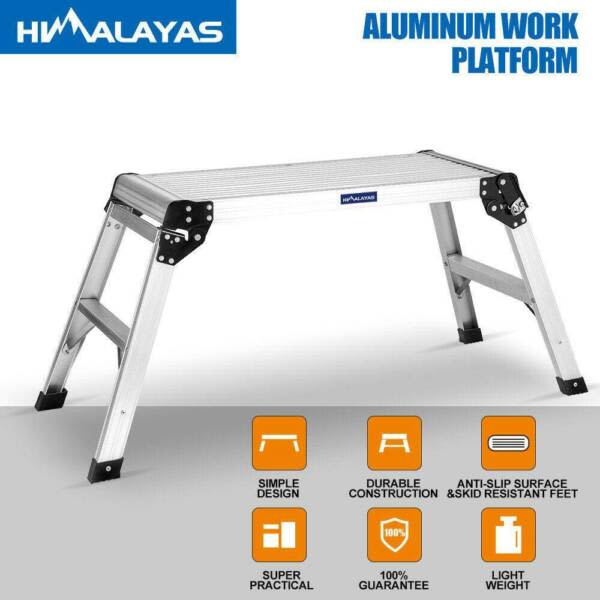 Portable folding aluminium work platform bench car washing sawhorse Tool Storage & Benches