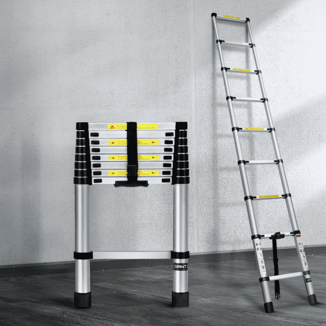 2.6M Telescopic Ladder Aluminium Extension Extendable Steps pick up