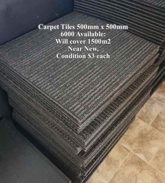 Carpet Tiles Ash Grey 500mm Rugs & Carpets in Andrews Farm SA