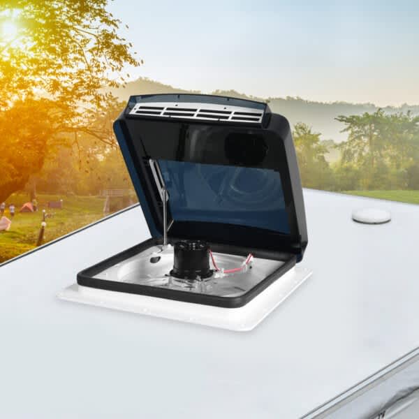 Manan Caravan Roof Vent 12V Hatch Air Exhaust Fan Rain RV Trailer Caravan & Campervan