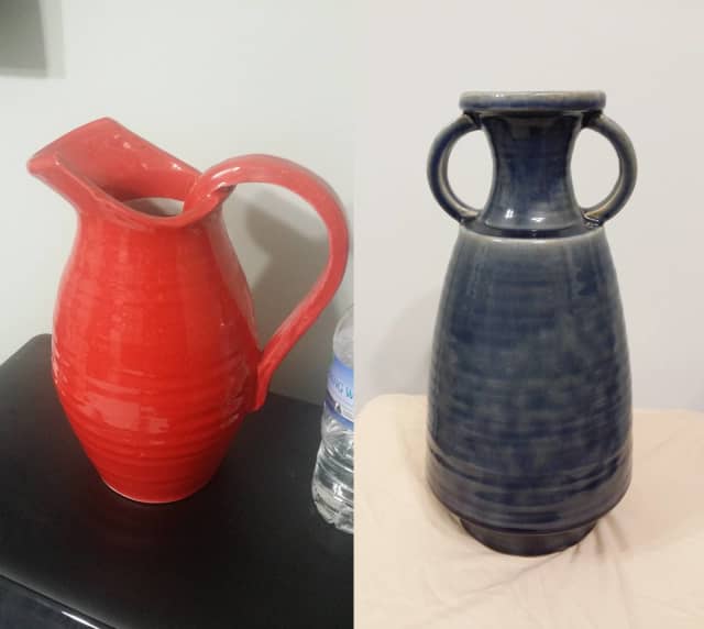 For Sale New Red Vase Jug Bright Colour Make a Nice Centre Piece