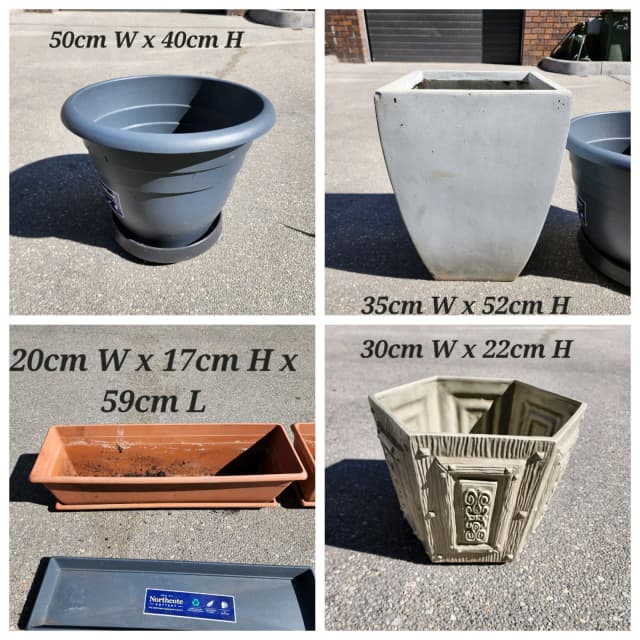 Garden Pots Sizes in Photo Prices in the ad Pots & Garden Beds