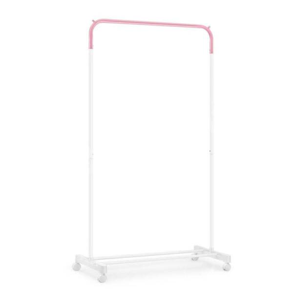 Metal Clothes Rack Garment Display Rolling Rail Coat Hanger Stand Dry