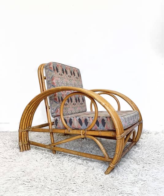 Mid Century vintage Pretzel chair, Paul Frankl style. Armchairs