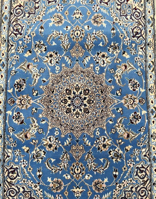 Fine French blue tone handmade Persian Nain rug 135x86cm Rugs & Carpets Gumtree Australia