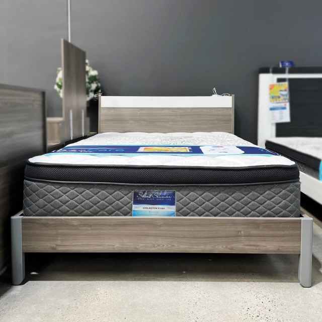 EX DISPLAY SALE! Rochelle Wooden Bed Frame with USB Ports Beds in