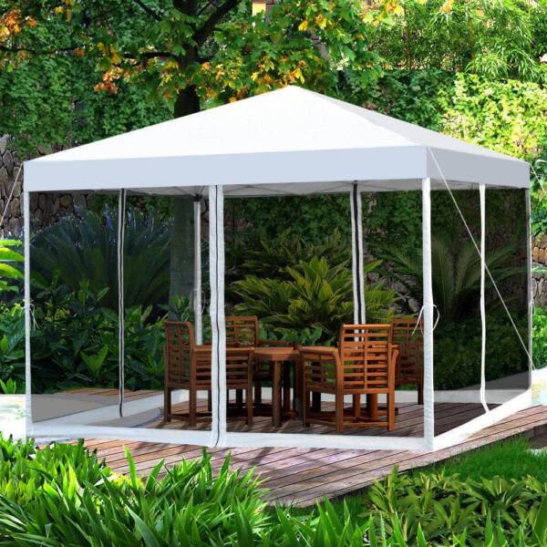 Easy Pop Up Canopy Tent Gazebo with Mesh Side Walls Screen House Parasols & Gazebos Gumtree