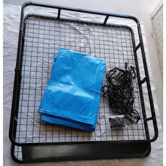 Steel Car SUV Roof Basket Waterproof Cover Luggage Cargo Net Auto