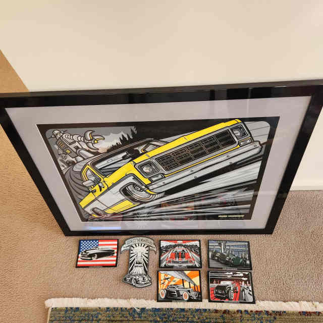 Max Grundy signed print, Chevrolet C10, Robot, abuse of power - Art in ...