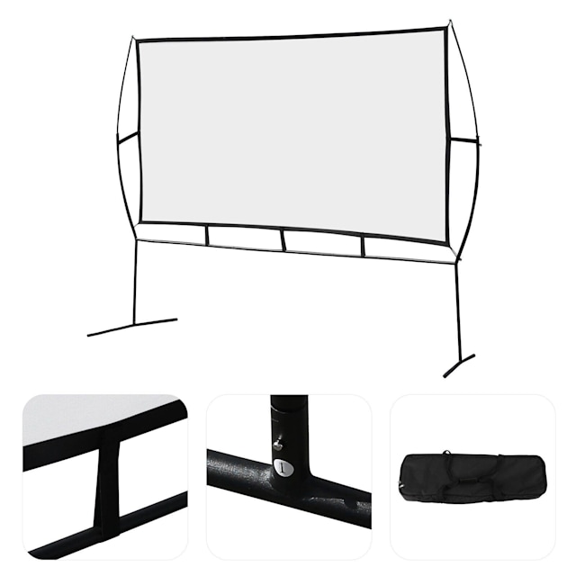 100 169 Outdoor Indoor Projector Screen with Stand Theater Project Home Theatre Systems