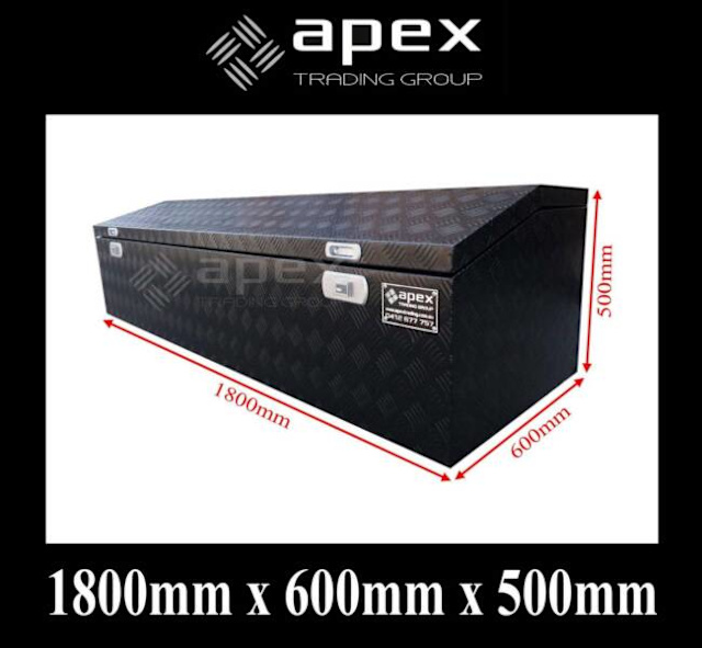 APEX BLACK TOP LID 1800 ALUMINIUM TOOLS BOX TOOLBOX UTE TRAY 18065CPB