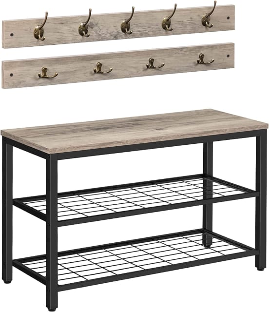 Industrial Design Entryway Shoe Rack with Coat Hooks Organizer (G... Wardrobes Gumtree