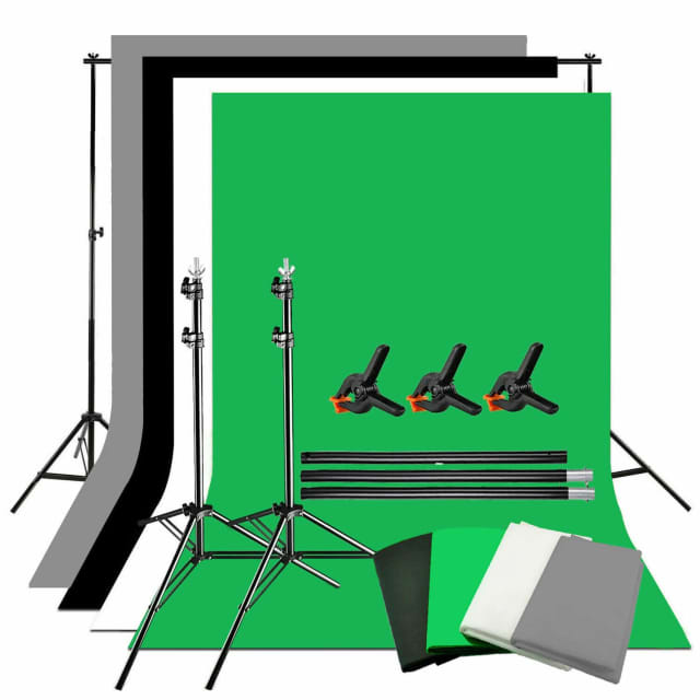 backdrop kits photography Photo Studio 3 backdrops Black White Green