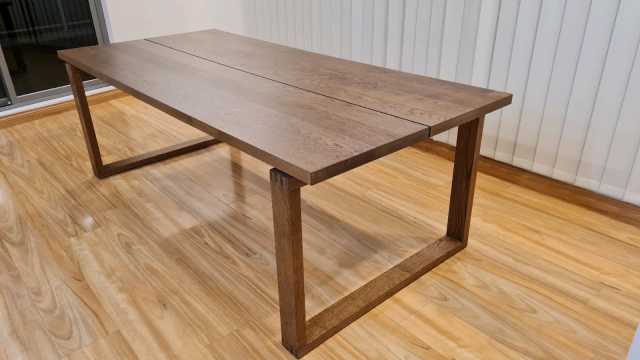 IKEA MÖRBYLÅNGA Table, oak veneer brown stained, 220x100 cm - Dining ...