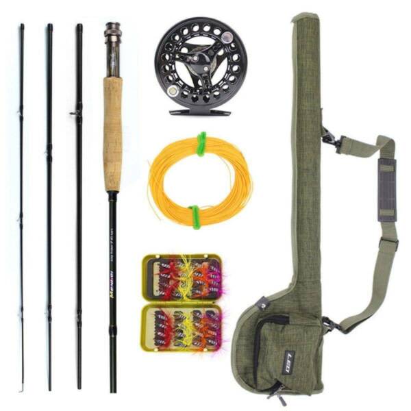 Fly Fishing Combo Set Fly Fishing Rod Reel 5/6WT with Fly Flies